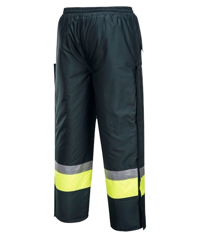 huski, freezer pant, overtrouser, forest green, yellow, taped, k8047, cargo pockets