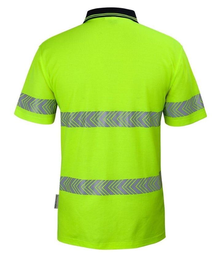 Hi Vis (D+N) Cotton Back, Polo with Segmented Tape