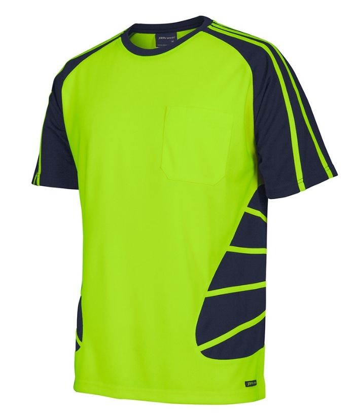 Jb&#39;s-hi-vis-spider-tee-6hst-yellow-lime-navy