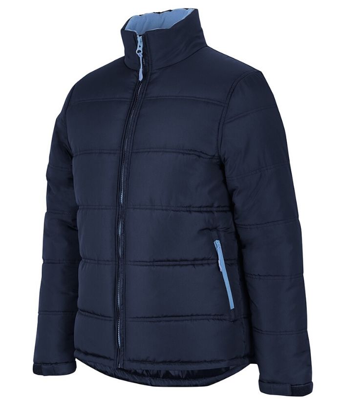 3acj JB&#39;s contrast puffer jacket Black/Light Blue Work uniform - Outdoor-Activewear