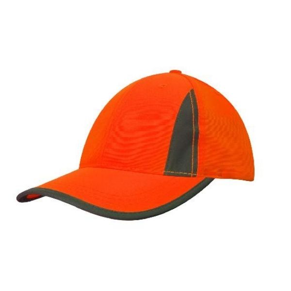 Luminescent Safety Cap with Reflective Inserts and Trim