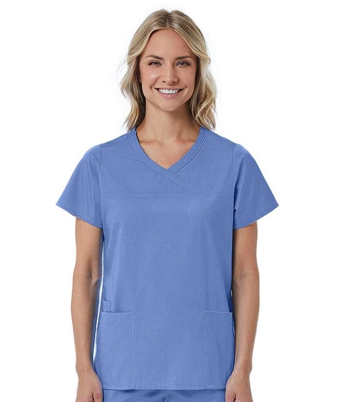maevn-1726-red-panda-ceil-blue-curved-mock-wrap-womens-scrub-top