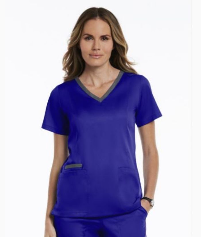 Matrix Contrast Double V-Neck Top