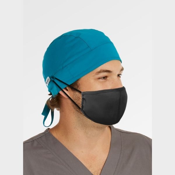 Maevn Unisex Scrub Cap with Mask Buttons