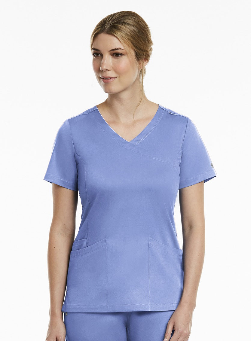 Matrix Curved Mock Wrap Top