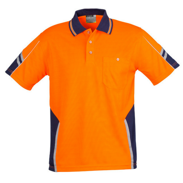 Mens Hi Vis Squad Short Sleeve Polo-zh237
