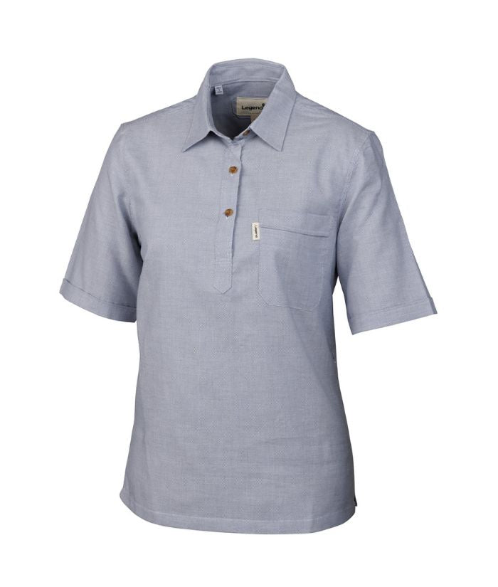 The Legend Womens Short Sleeve, Fine Check Shirt