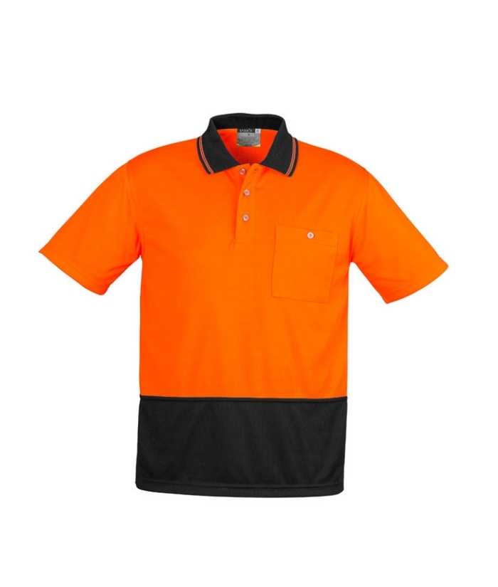Unisex Hi Vis Basic Spliced Polo - Short Sleeve