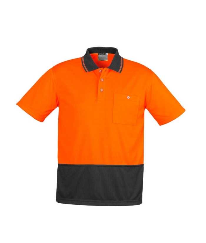 Unisex Hi Vis Basic Spliced Polo - Short Sleeve