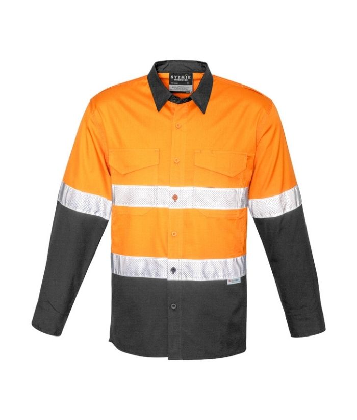Mens Rugged Cooling Taped Hi Vis Spliced Shirt