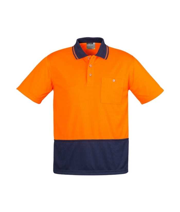 Unisex Hi Vis Basic Spliced Polo - Short Sleeve