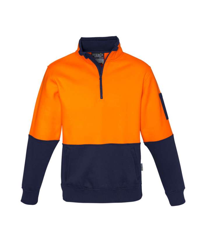 zt476-syzmik-fleece-14-zip-sweatshirt-pullover-hi-vis