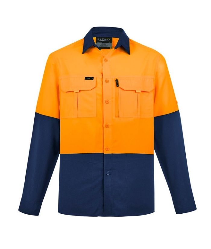yellow-navy-zw468-hi-vis-lightweight-100_-polyester-long-sleeve-shirt