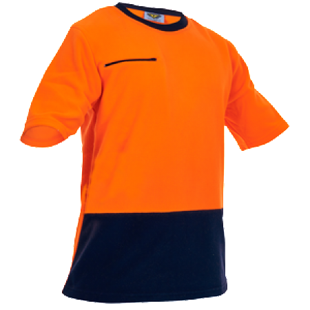 Caution-workwear-hi-vis-polar-fleece-tee-PCF1011