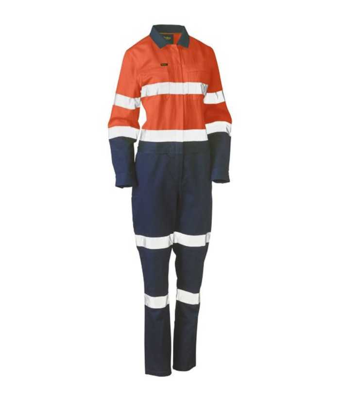 yellow-navy-BCL6066T-bisley-womens-hi-vis-taped-overalls-cotton-drill