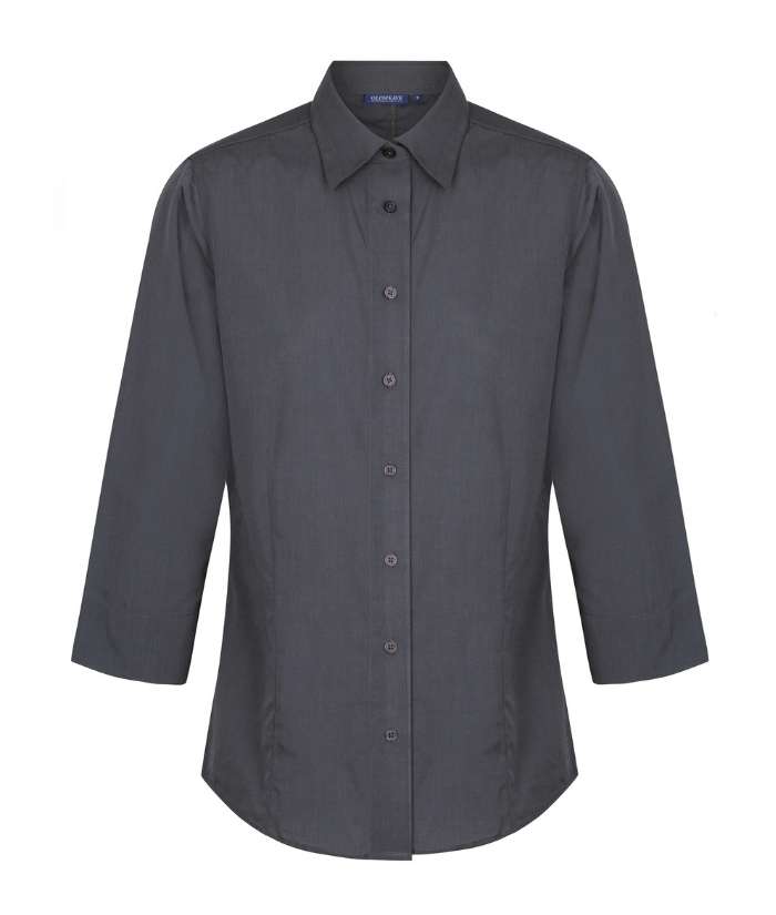 silver-Gloweave-smith-womens-3-4-sleeve-end-on-end-shirt-1253wL