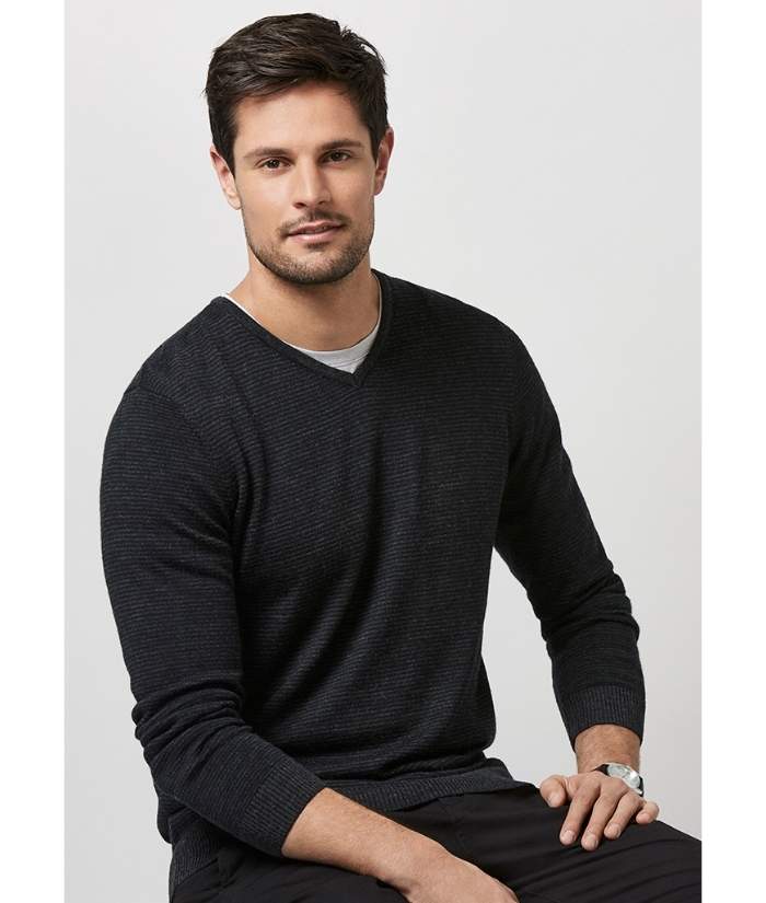 worn-wp131ml-mens-ladies-origin-merino-v-neck-pullover-black