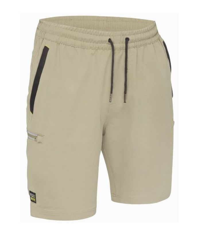 navy-bshc1333-bisley-flex-move-4-way-stretch-elastic-waist-cargo-short-zip-pockets