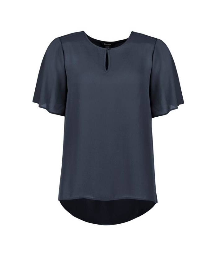 Cobalt-blue-worn-biz-corporates-womens-vienna-short-sleeve-blouse-RB261LS-uniform