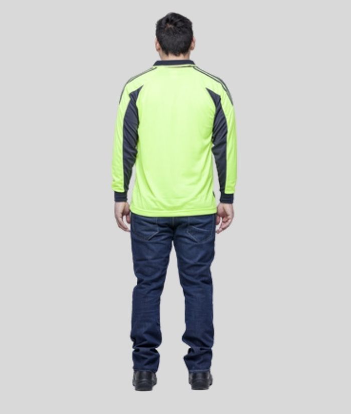 Hi Vis Long Sleeve PRP Polo Shirt