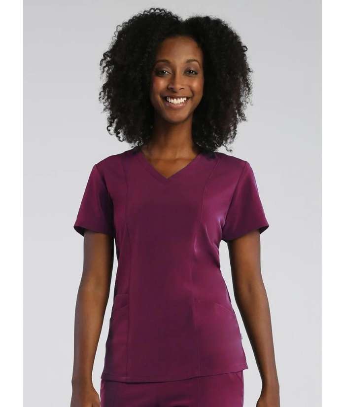    wine-maevn-pure-v-neck-scrub-top-womens-1901