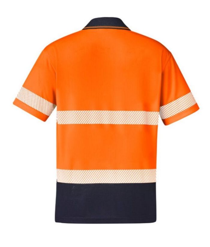 Unisex Hi Vis Segmented Short Sleeve Polo - Hoop Taped