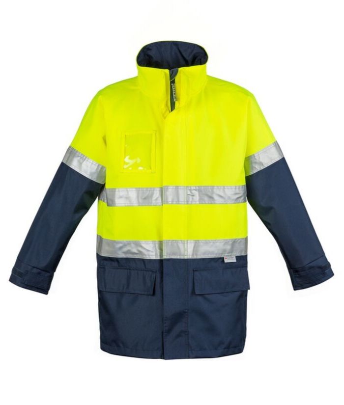 syzmik-hi-vis-waterproof-ultralite-jacket-day-night-hood-zj357